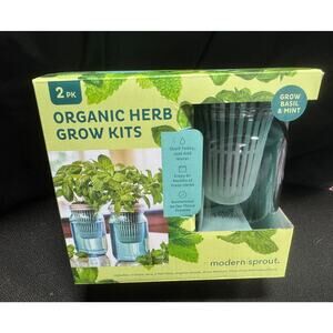 New Modern Sprout's Organic Herb Garden Grow Kit - Mint & Basil